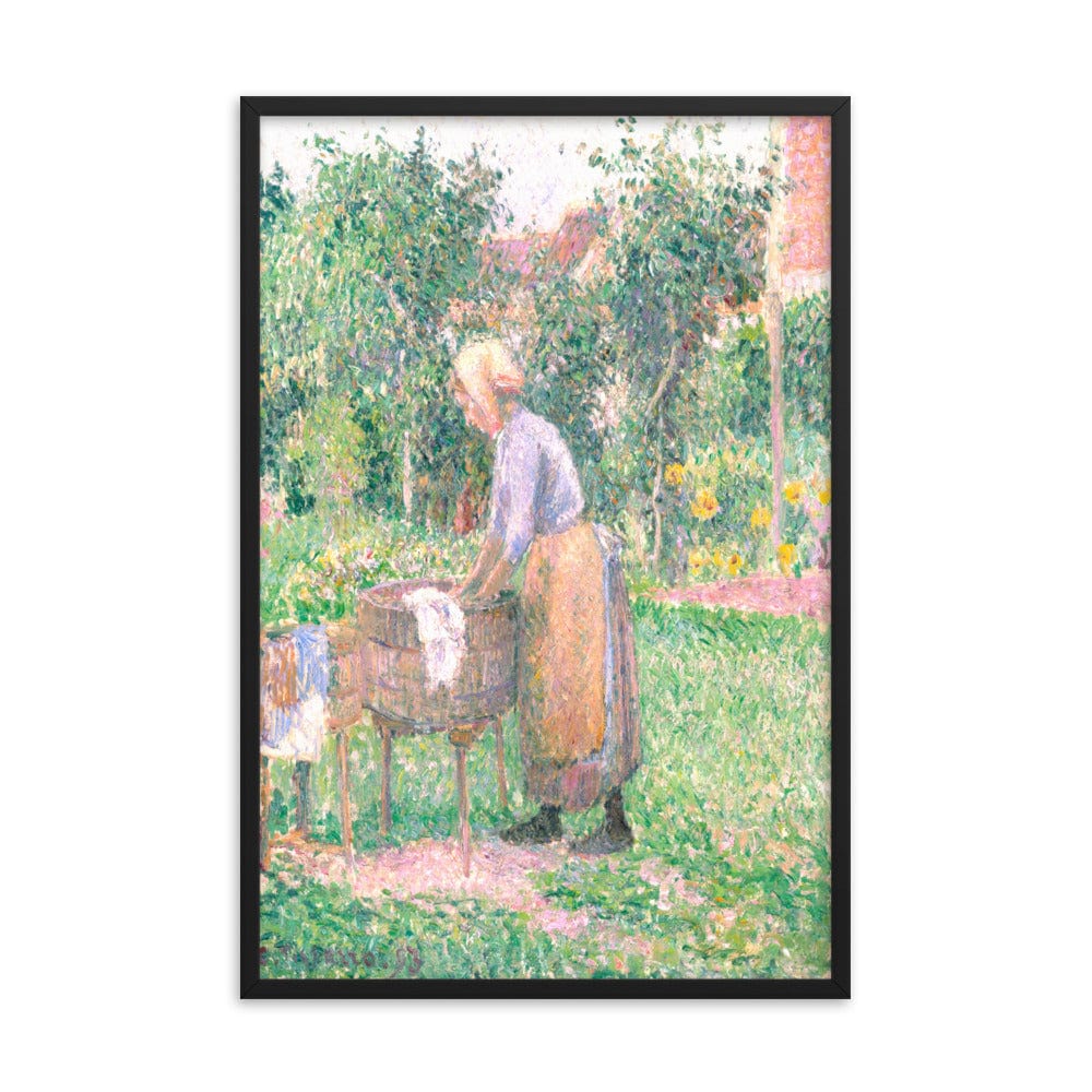 A Washerwoman At Ragny Poster Galant Art