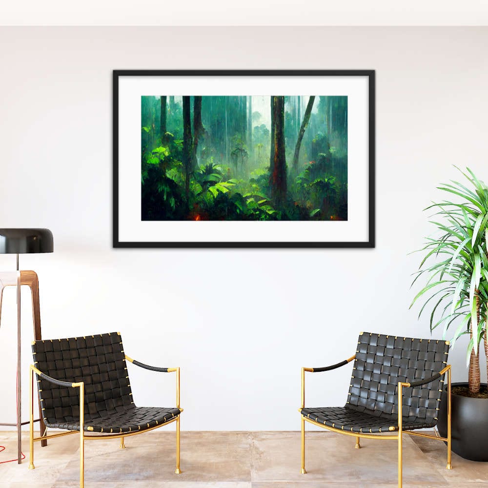 Amazon Dense Rain - Framed Galant Art