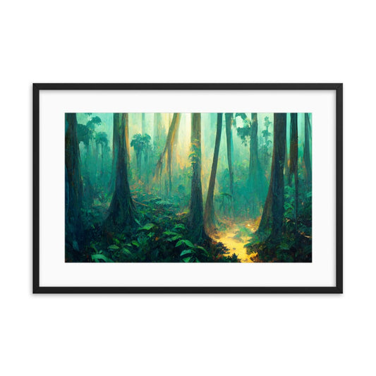 Amazon Tropical Sun Rays - Framed Galant Art 1000