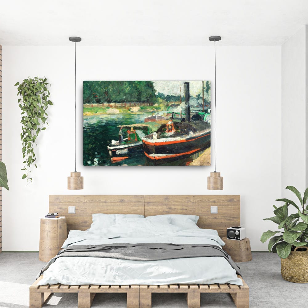 Barges At Pontoise Canvas Galant Art