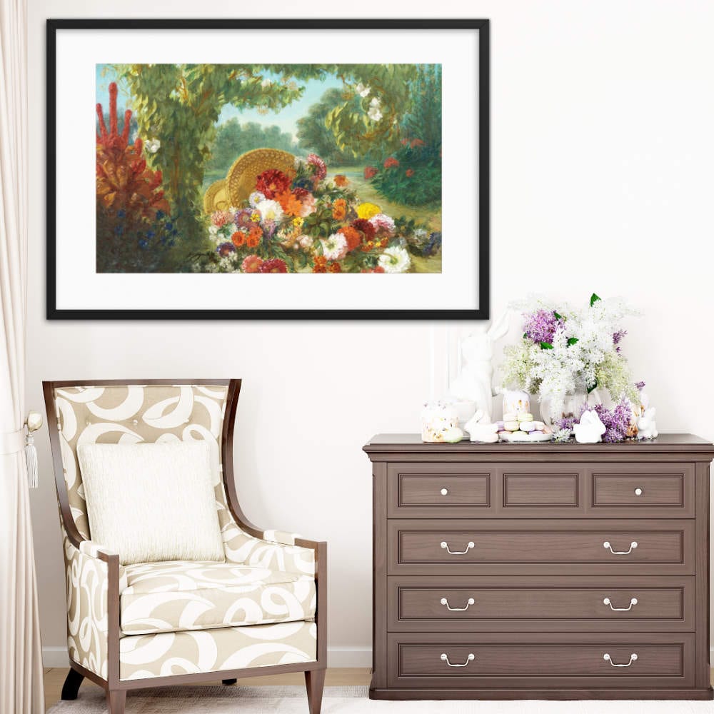 Basket Of Flowers Framed Galant Art