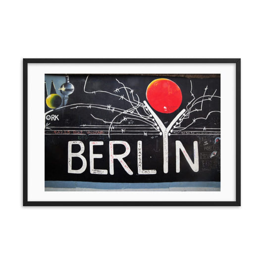 Berlin Wall Barbed Wire Framed Galant Art