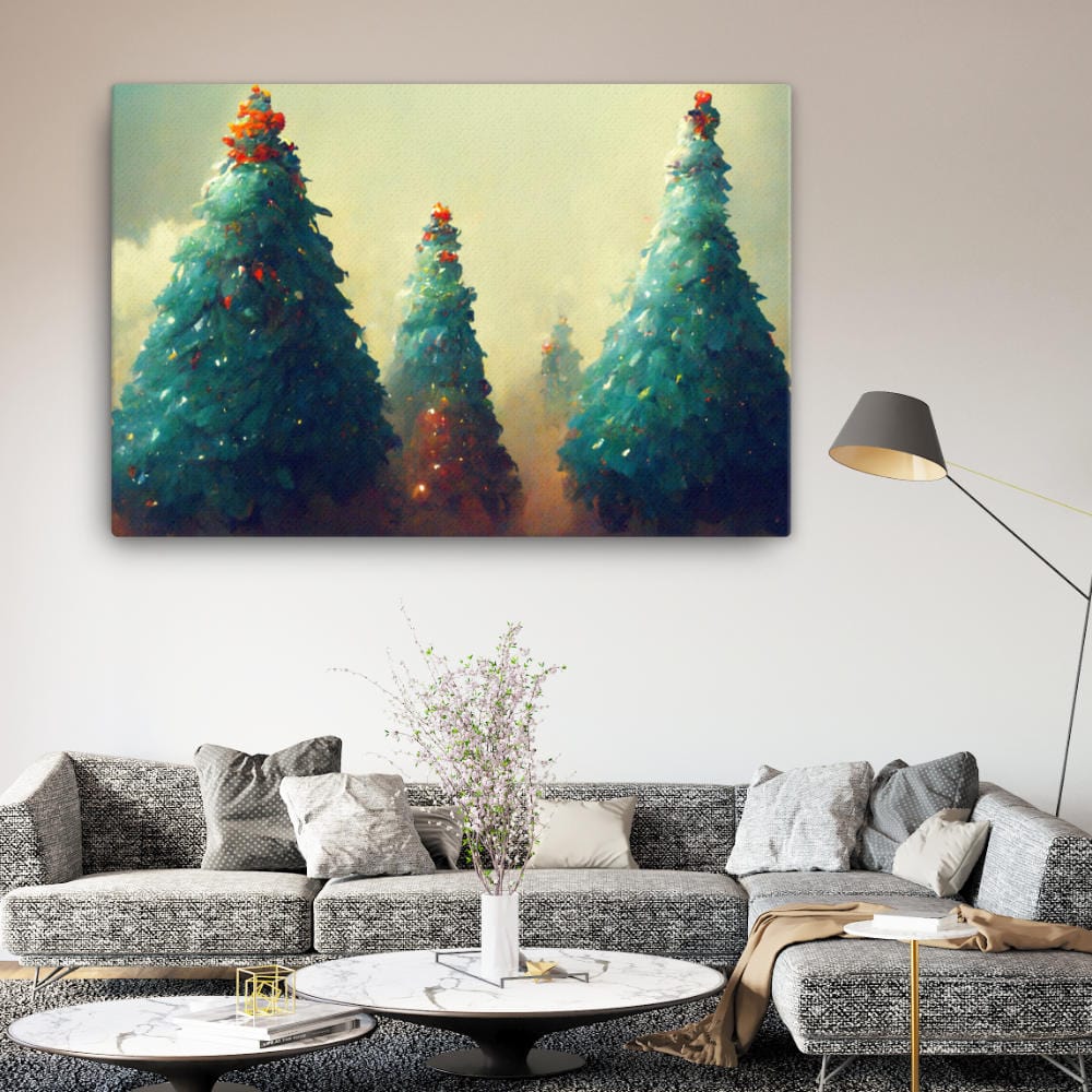 Big Christmas Trees Canvas Galant Art