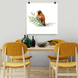 Bird Wall Art With Green Branches Galant Art