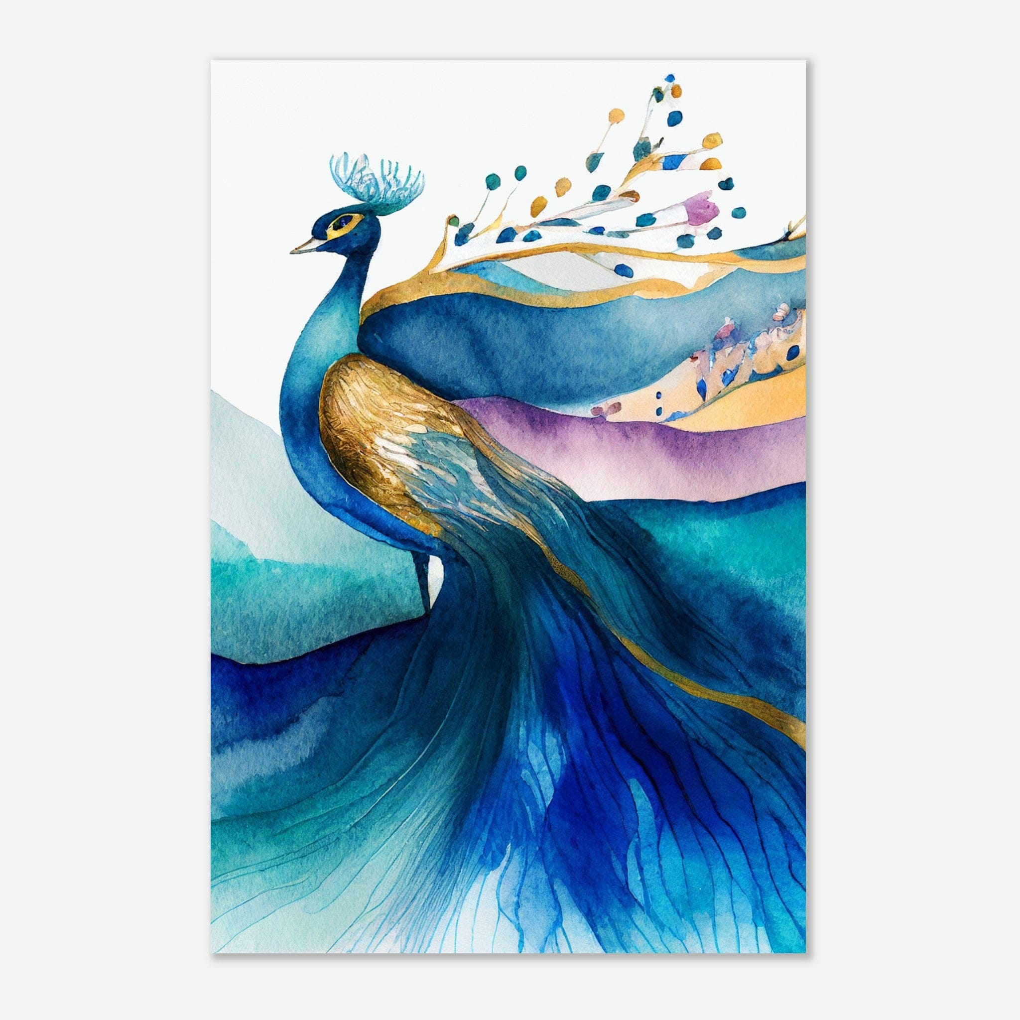 Blue Peacock Wall Art Galant Art -G