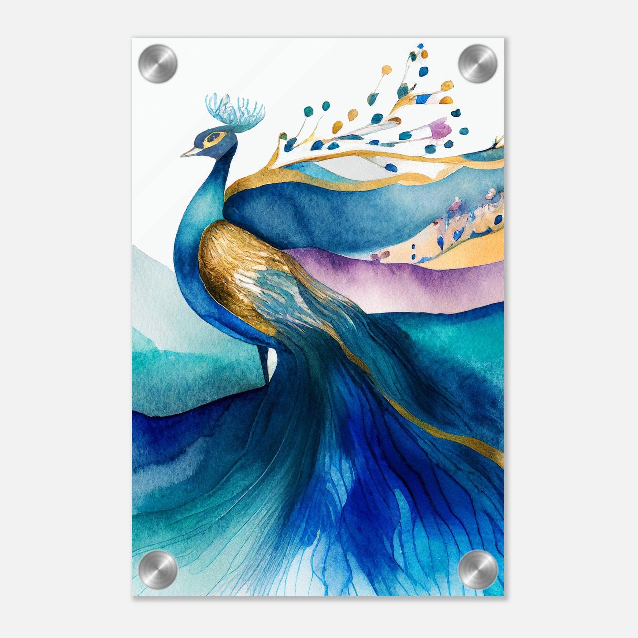 Blue Peacock Wall Art Galant Art -G