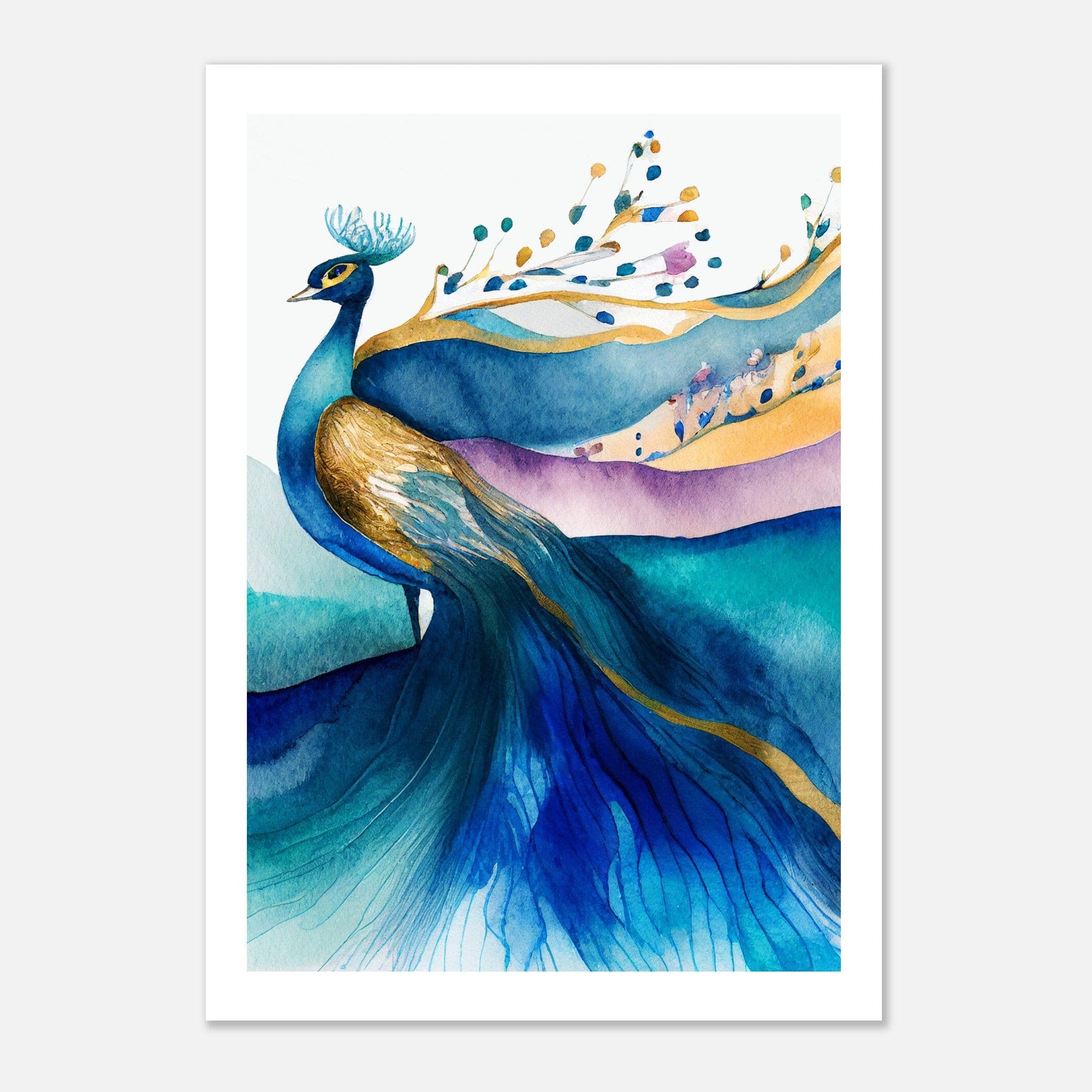 Blue Peacock Wall Art Galant Art -G