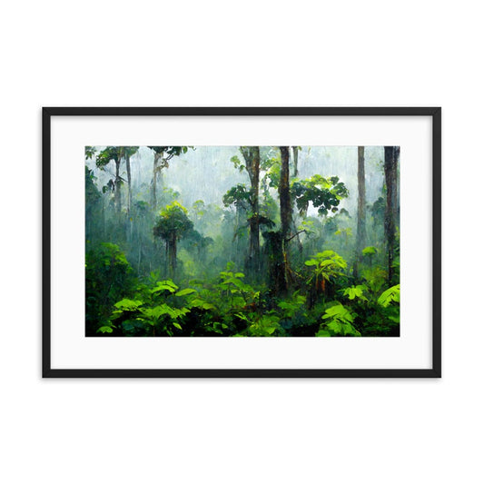 Borneo Rain Forest Trees Framed Galant Art