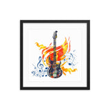 Burning On Fire Rock Guitar Galant Art