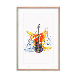 Burning On Fire Rock Guitar Galant Art