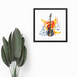 Burning On Fire Rock Guitar Galant Art