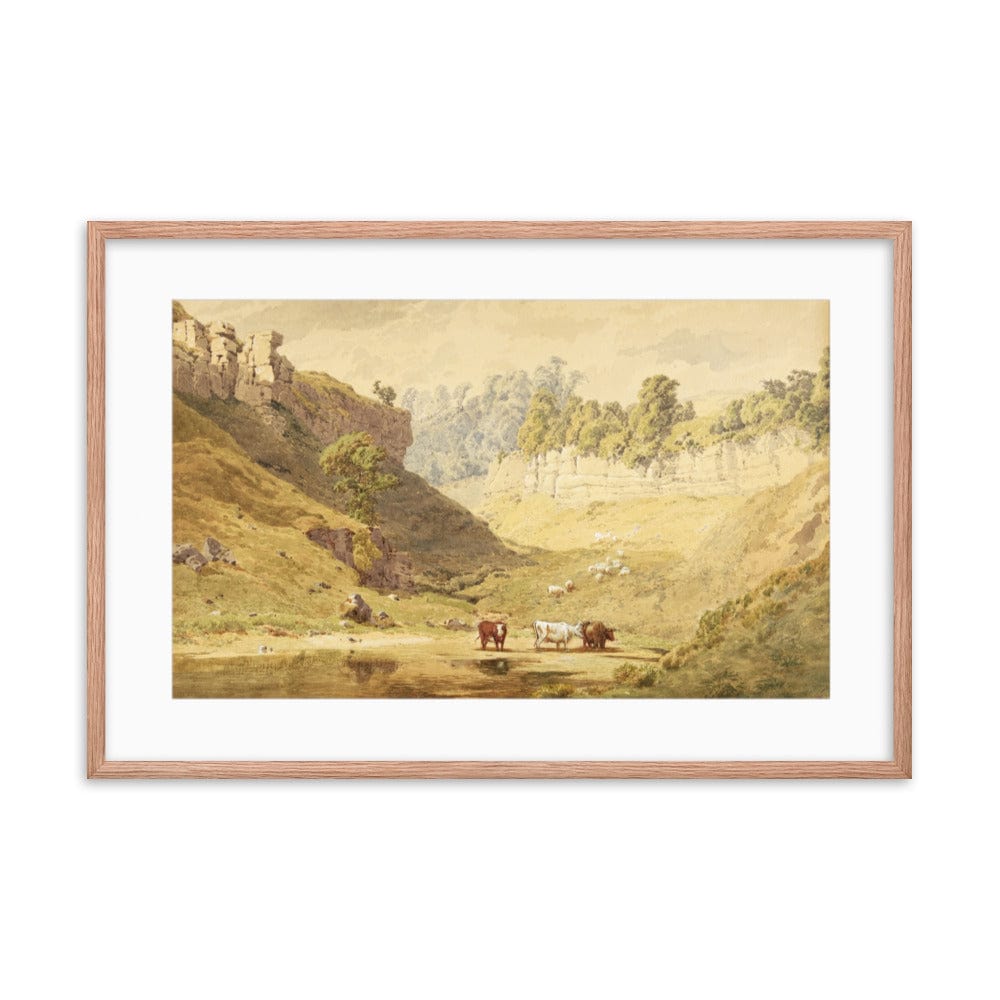 Cattle At A Watering Hole Galant Art