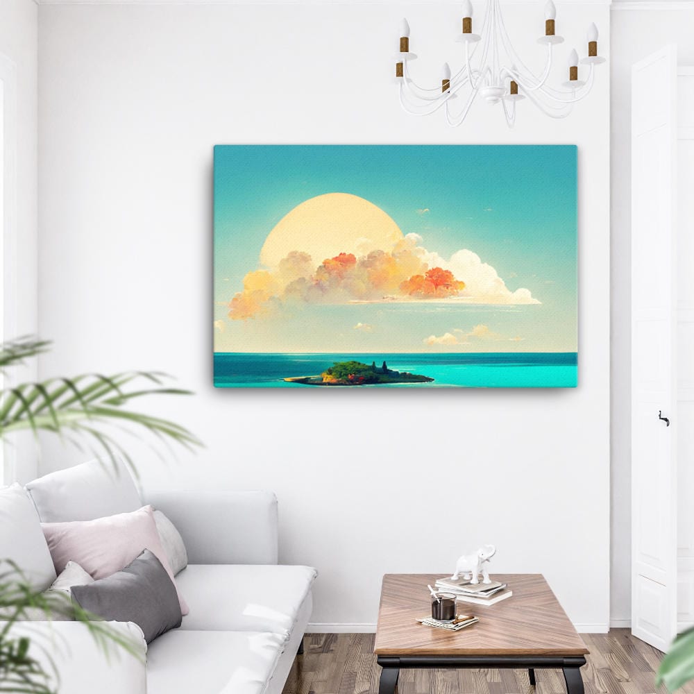 Cloudy Island Canvas Galant Art