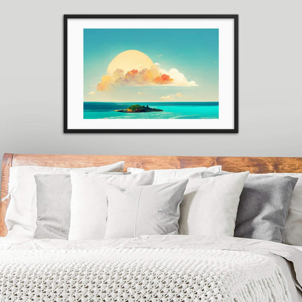 Cloudy Island Framed Galant Art