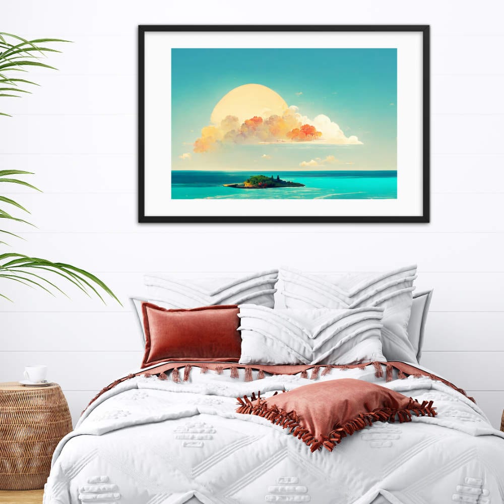 Cloudy Island Framed Galant Art