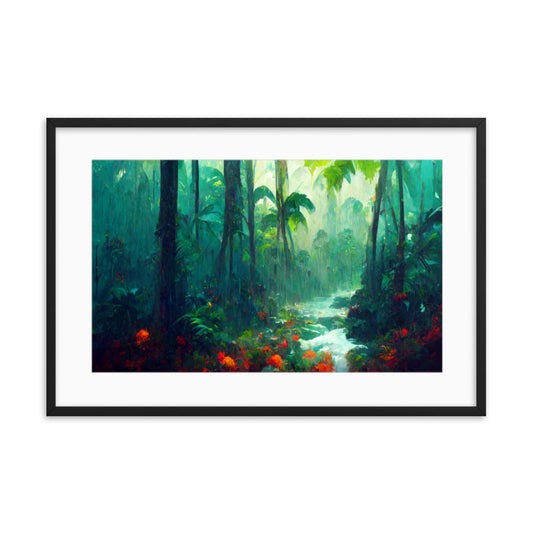 Dense Flowery Forest Framed Galant Art