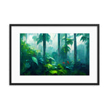 Dense forest Rain Framed Galant Art