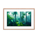 Dense forest Rain Framed Galant Art