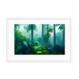 Dense forest Rain Framed Galant Art