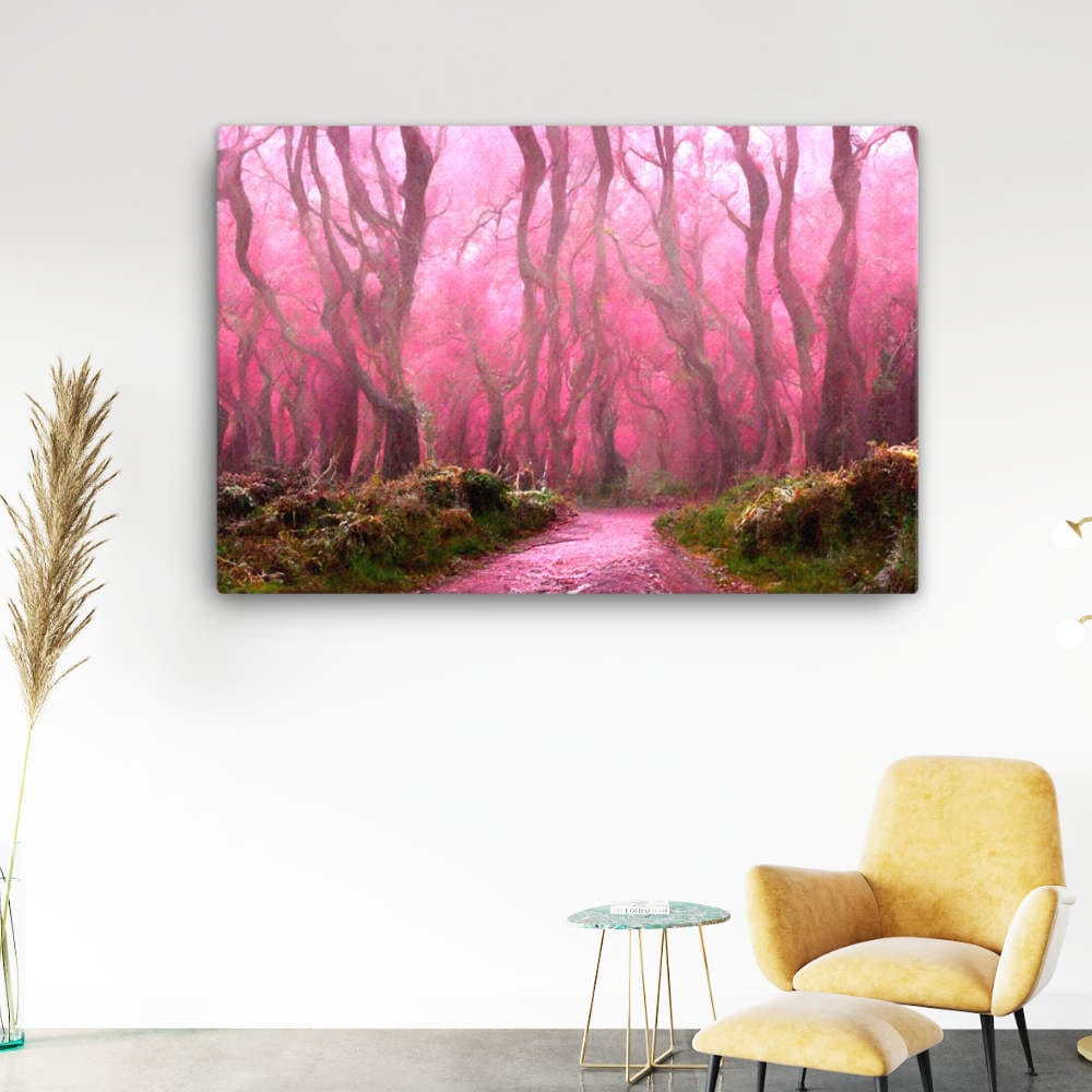 Dense Pink Forest Canvas Galant Art