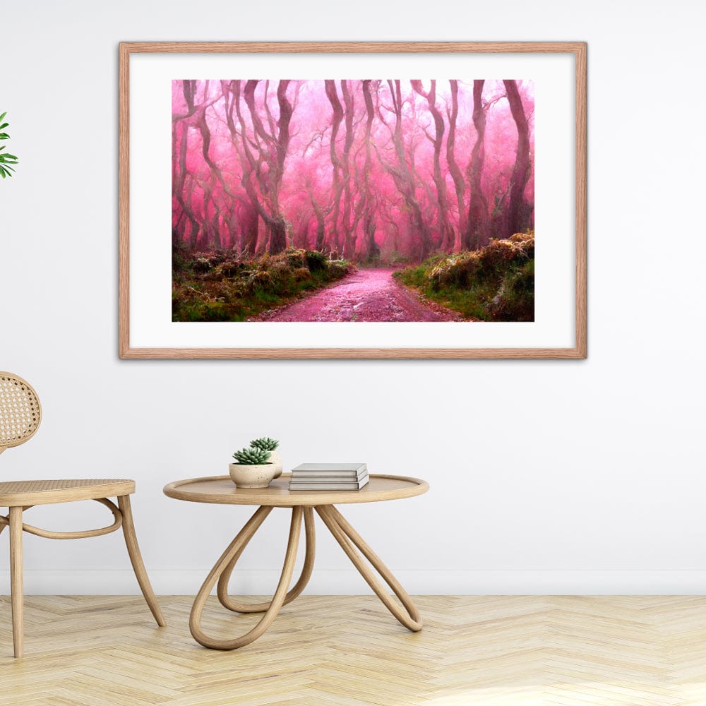 Dense Pink Forest Framed Galant Art