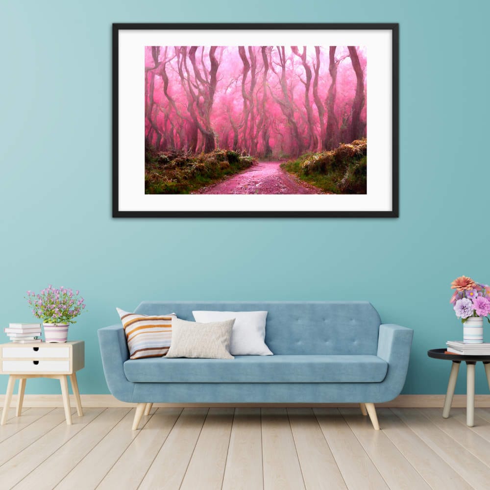 Dense Pink Forest Framed Galant Art