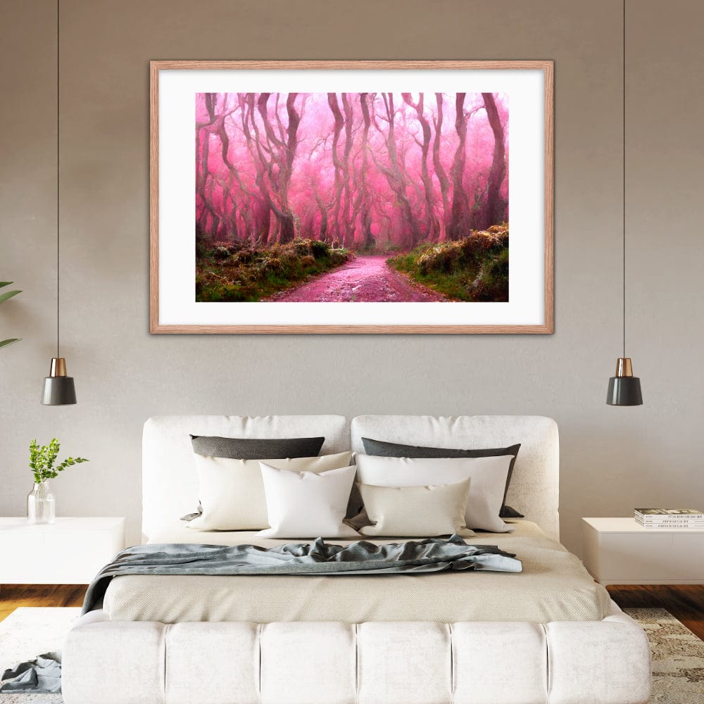 Dense Pink Forest Framed Galant Art