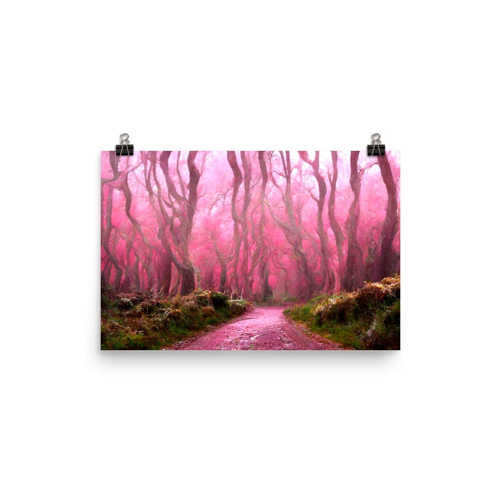 Dense Pink Forest Print Galant Art