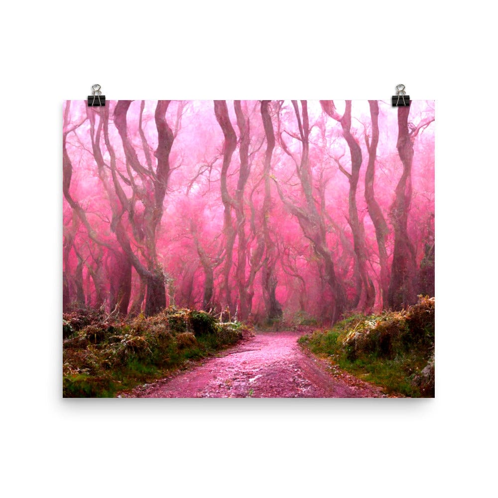 Dense Pink Forest Print Galant Art