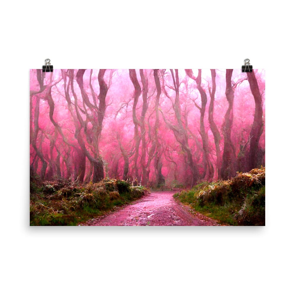 Dense Pink Forest Print Galant Art