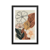 Flowers Hand Drawn Framed Galant Art