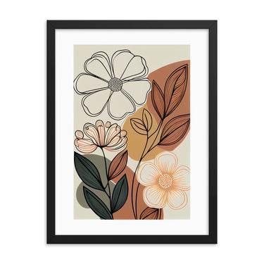 Flowers Hand Drawn Framed Galant Art