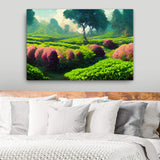 Flowery Green Tea Garden Canvas Galant Art