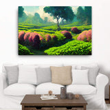 Flowery Green Tea Garden Canvas Galant Art