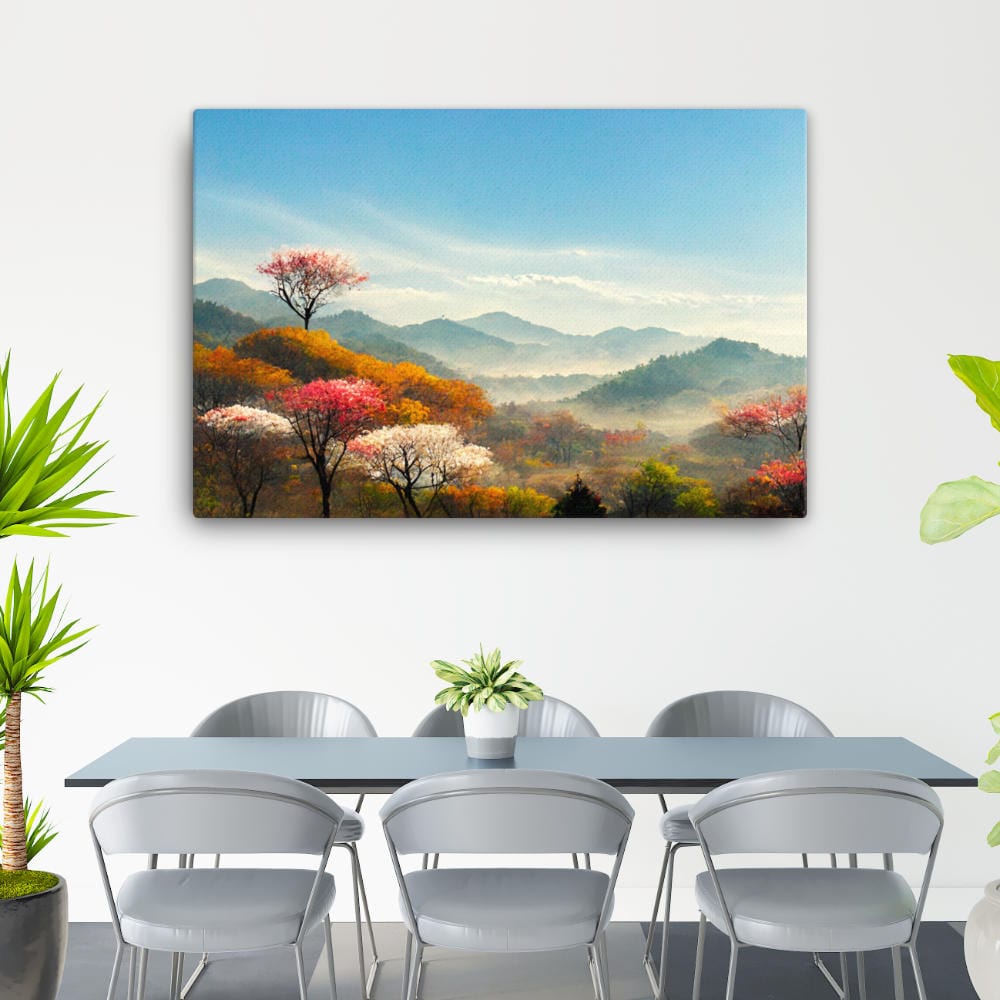 Flowery Mountain Trees Galant Art