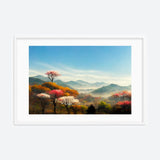 Flowery Mountain Trees Framed Galant Art