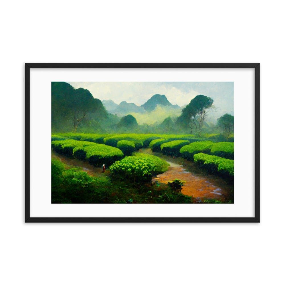 Green Tea Garden bundle Framed Galant Art