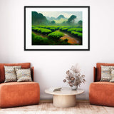 Green Tea Garden bundle Framed Galant Art