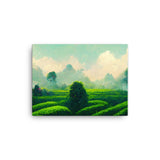 Green Tea Garden Rows Canvas Galant Art