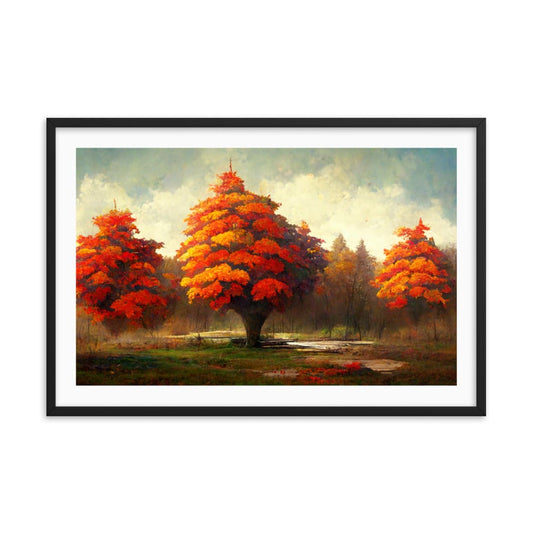 Maple Trees Forest framed Galant Art