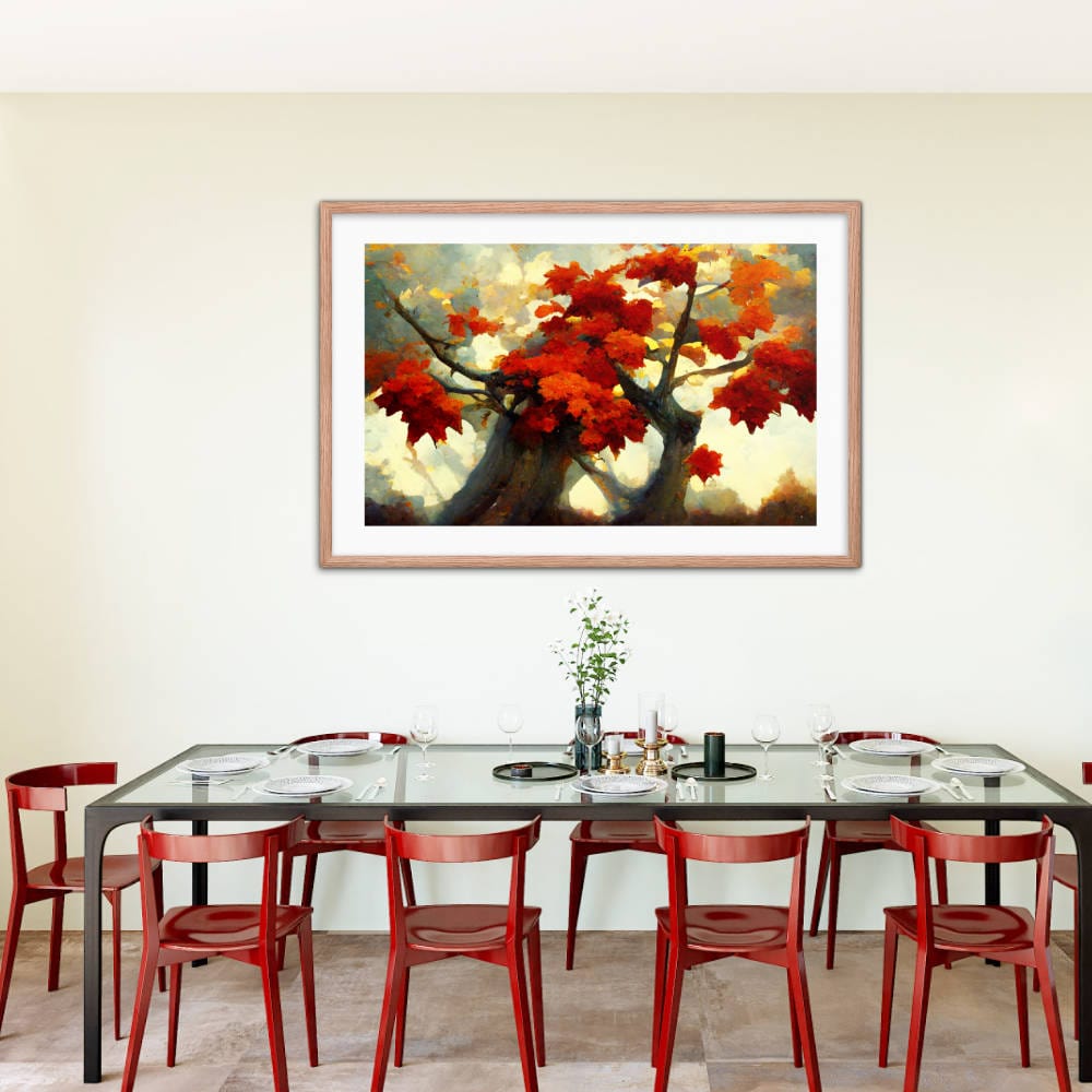 Maple Trees Trunk framed Galant Art