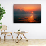 Misty Sunrise At Sea Canvas Galant Art