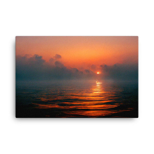 Misty Sunrise At Sea Canvas Galant Art