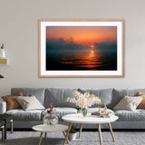 Misty Sunrise At Sea Framed Galant Art