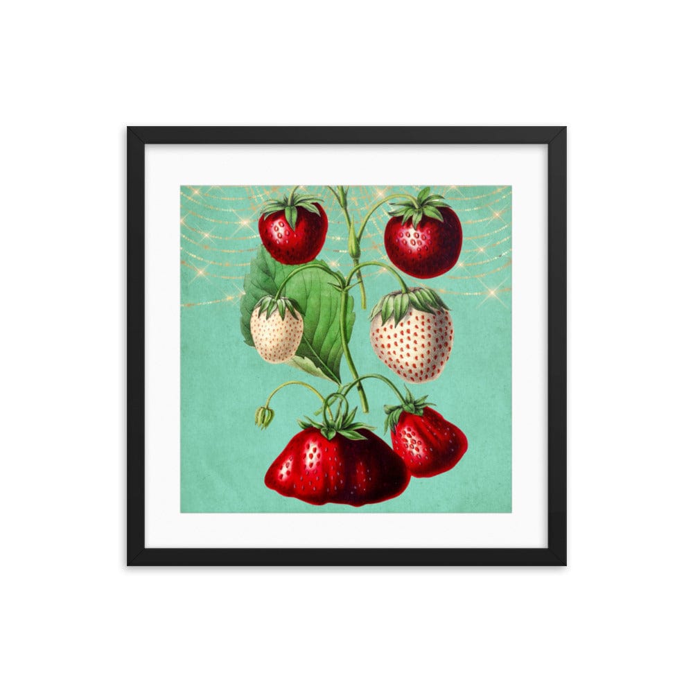 Pine And Straw Berries Framed Galant Art