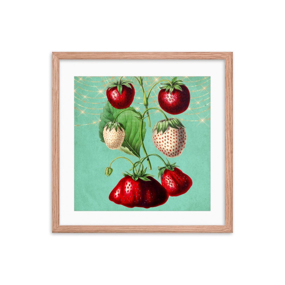 Pine And Straw Berries Framed Galant Art