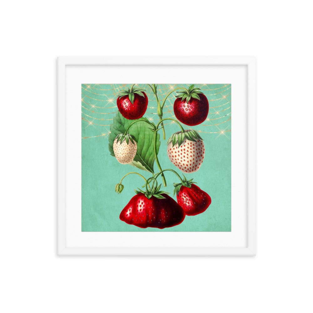 Pine And Straw Berries Framed Galant Art