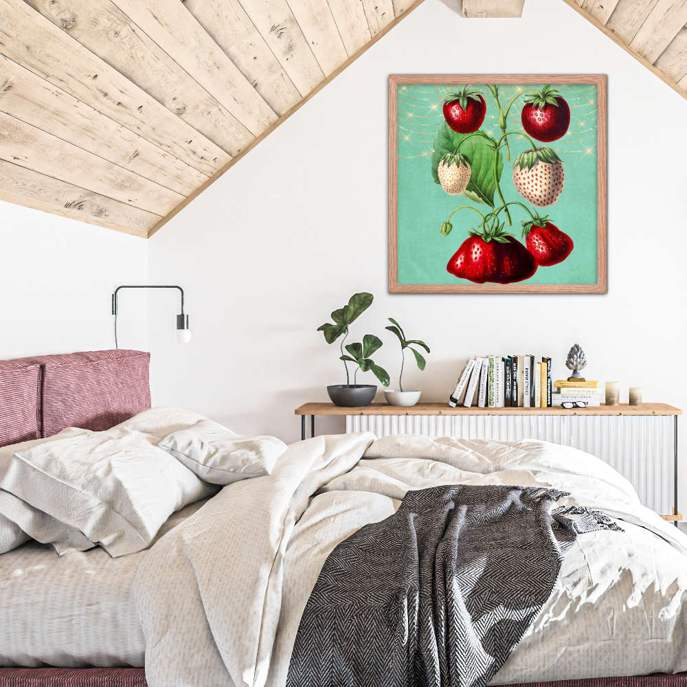 Pine And Straw Berries Poster Galant Art