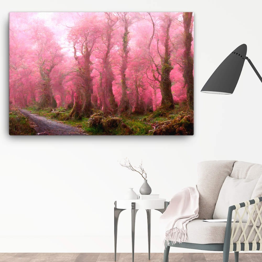 Pink Forest Mist Canvas Galant Art