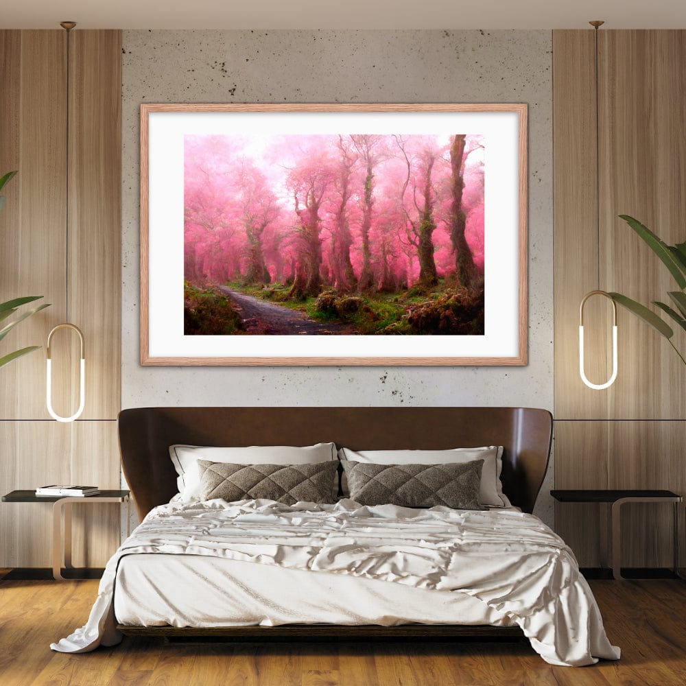 Pink Forest Mist Framed Galant Art